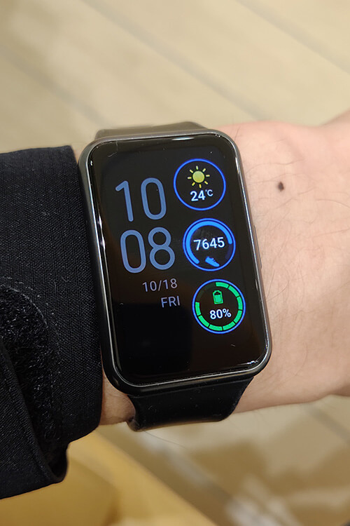 HUAWEI WATCH FITの文字盤　デジタル詳細設定