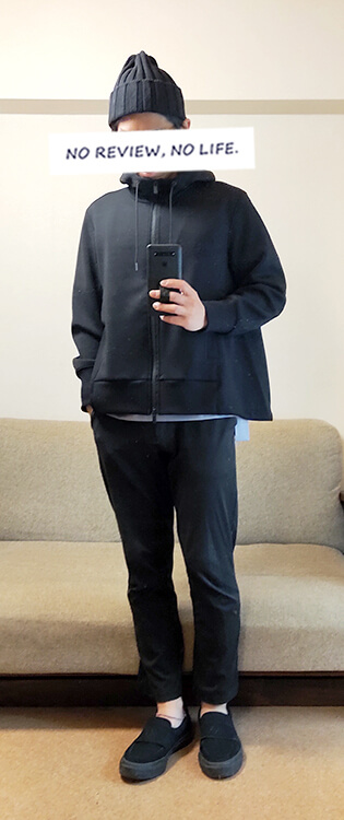 UNIQLO +J ドライスウェットフルジップパーカ black-