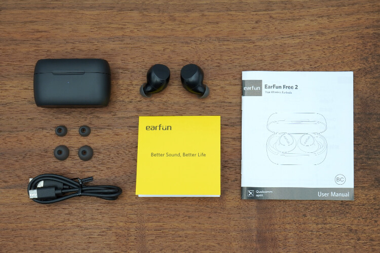 EarFun Free 2の内容物一覧