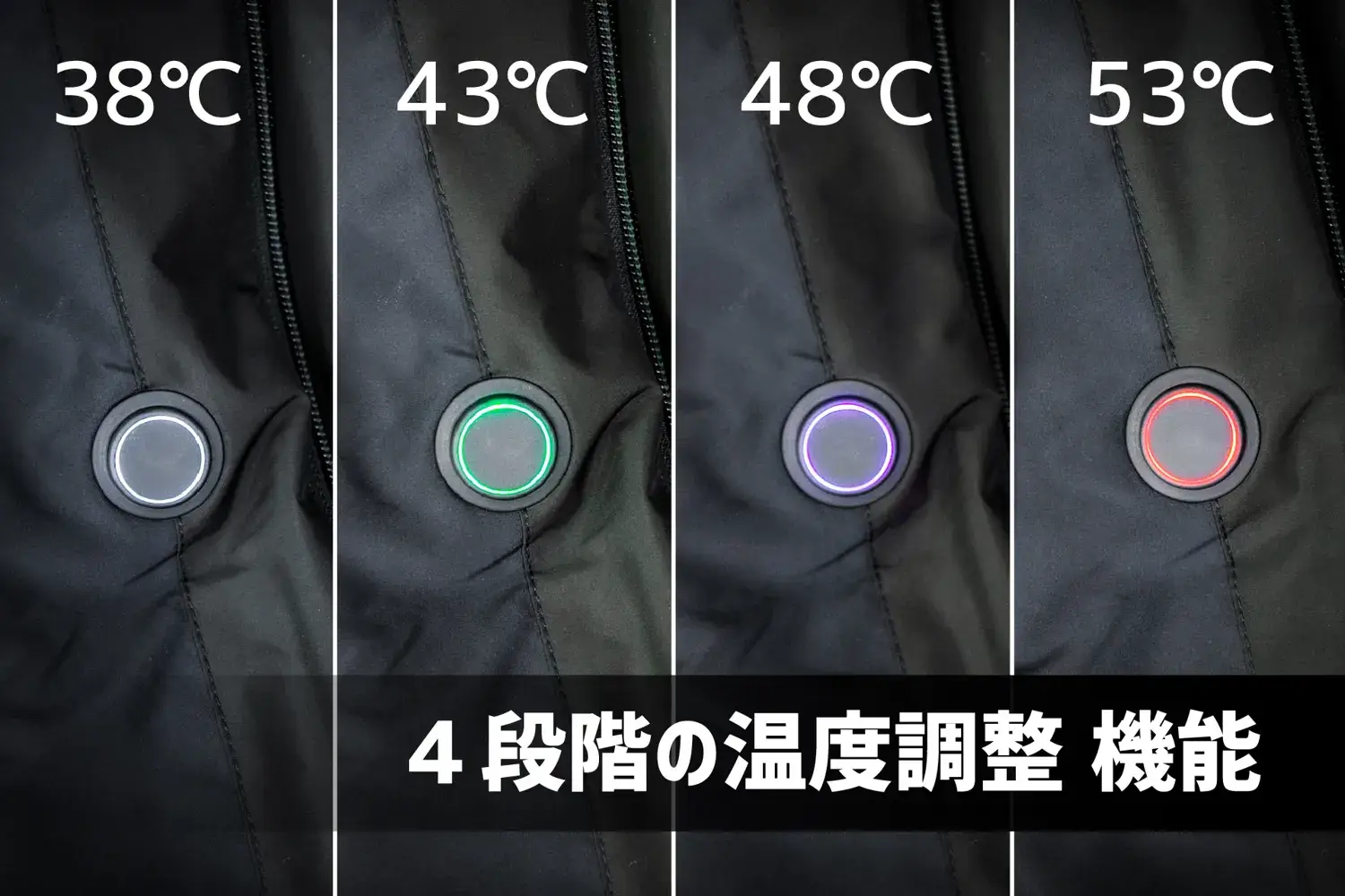 ラシカル フェアリーノヴァ2 ジャケットの発熱調整温度4段階