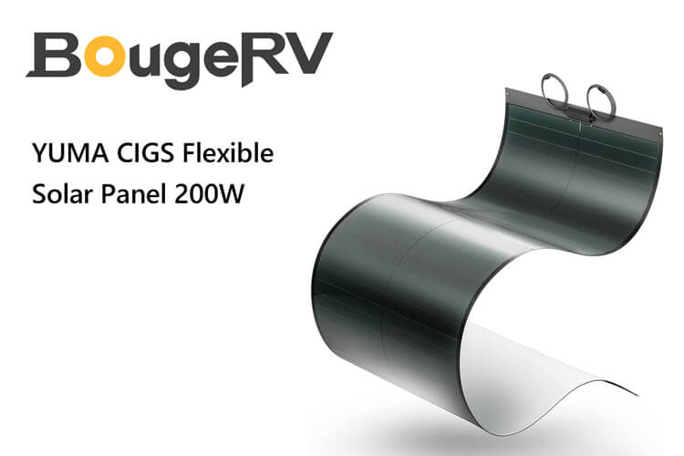 BougeRV Yuma CIGS系ソーラーパネル 200Wのロゴと商品名