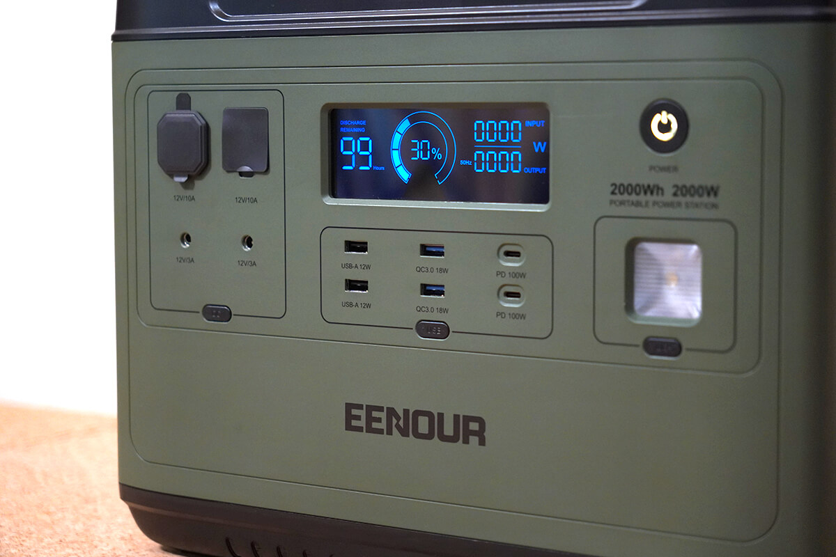 【エアコンの電気代が賄える】EENOUR P2001（ポータブル電源）のレビューとおすすめする理由。デメリットも解説｜イーノウ