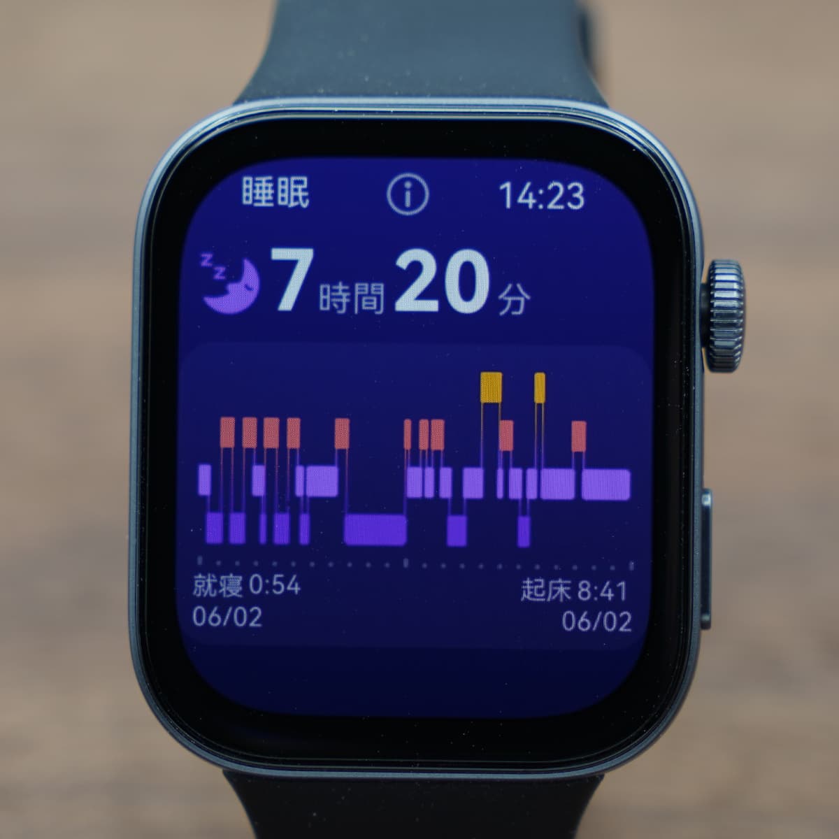 HUAWEI WATCH FIT 3の睡眠分析画面