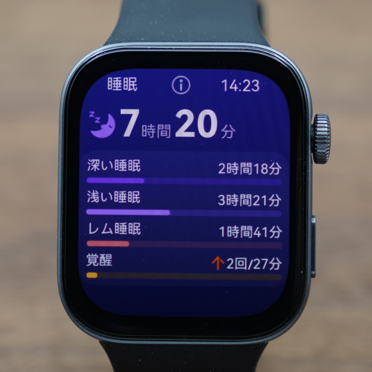 HUAWEI WATCH FIT 3の睡眠データ画面